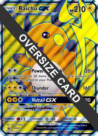 Raichu GX - SM90  - Holofoil Jumbo Cards - Promo Jumbo Cards Pokemon Single  Squirtle Squad Card Shop.