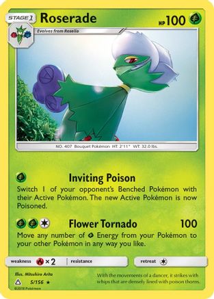 Roserade/156  SM  Ultra Prism - Rare SM - Ultra Prism Pokemon Single  Squirtle Squad Card Shop.