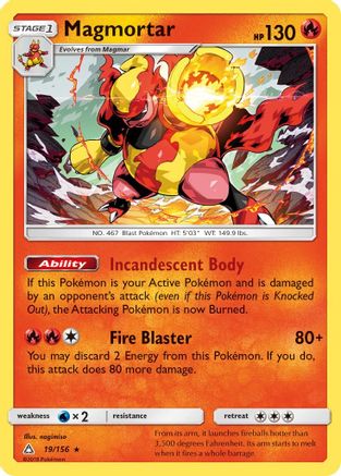 Magmortar  - Holofoil SM  Ultra Prism - Holo Rare SM - Ultra Prism Pokemon Single  Squirtle Squad Card Shop.