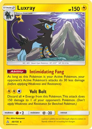 Luxray/156  - Holofoil SM  Ultra Prism - Holo Rare SM - Ultra Prism Pokemon Single  Squirtle Squad Card Shop.