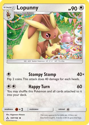 Lopunny 107  SM  Ultra Prism - Uncommon SM - Ultra Prism Pokemon Single  Squirtle Squad Card Shop.