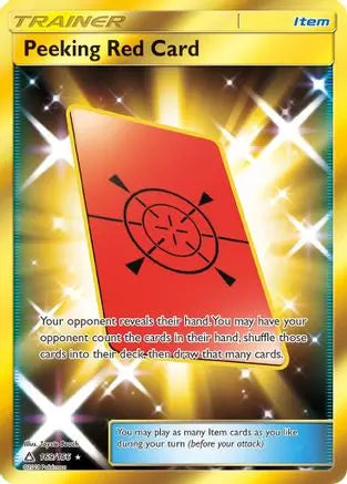 Peeking Red Card (Secret Rare)  - Holofoil SM  Ultra Prism - Secret Rare