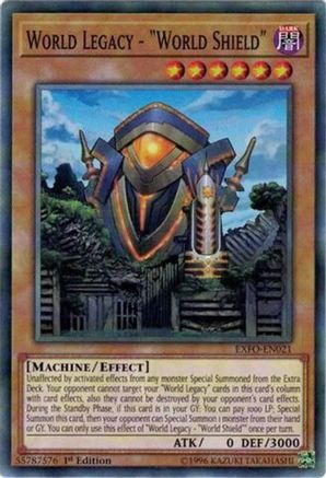 World Legacy - "World Shield" (EXFO-EN021) - Extreme Force Unlimited Extreme Force Yugioh Single  Squirtle Squad Card Shop.