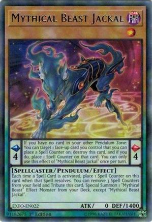 Mythical Beast Jackal (EXFO-EN022) - Extreme Force Unlimited Extreme Force Yugioh Single  Squirtle Squad Card Shop.