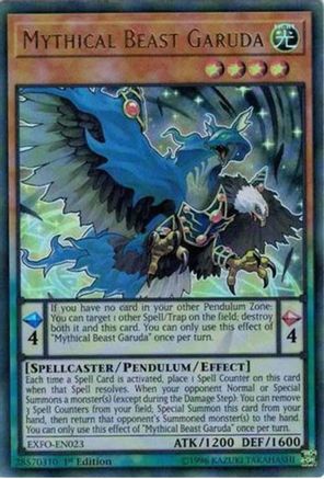 Mythical Beast Garuda (EXFO-EN023) - Extreme Force Unlimited Extreme Force Yugioh Single  Squirtle Squad Card Shop.