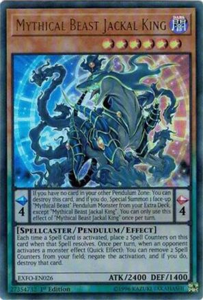 Mythical Beast Jackal King (EXFO-EN026) - Extreme Force Unlimited Extreme Force Yugioh Single  Squirtle Squad Card Shop.
