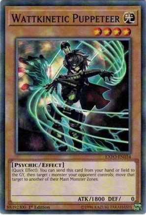 Wattkinetic Puppeteer (EXFO-EN034) - Extreme Force 1st Edition Extreme Force Yugioh Single  Squirtle Squad Card Shop.