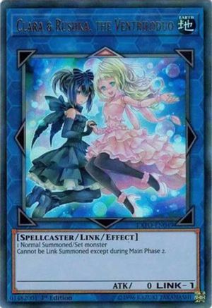 Clara & Rushka, the Ventriloduo (EXFO-EN049) - Extreme Force Unlimited Extreme Force Yugioh Single  Squirtle Squad Card Shop.