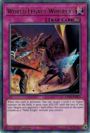 World Legacy Whispers (EXFO-EN071) - Extreme Force 1st Edition Extreme Force Yugioh Single  Squirtle Squad Card Shop.