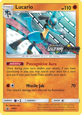 Lucario - SM95 (Prerelease)  - Holofoil SM Promos - Promo SM Promos Pokemon Single  Squirtle Squad Card Shop.