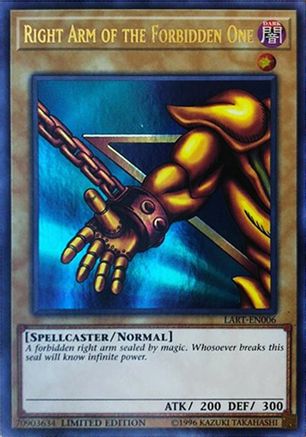 Right Arm of the Forbidden One (LART-EN006) - The Lost Art Promotion Limited The Lost Art Promotion Yugioh Single  Squirtle Squad Card Shop.