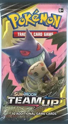 Pokémon TCG - Team Up Booster Pack - Gengar & Mimikyu Artwork - Sun & Moon - Sealed Squirtle Squad Card Shop.   Squirtle Squad Card Shop.