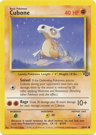 Cubone 50/64 Jungle Ulimited Pokemon Card Jungle Pokemon Single  Squirtle Squad Card Shop.