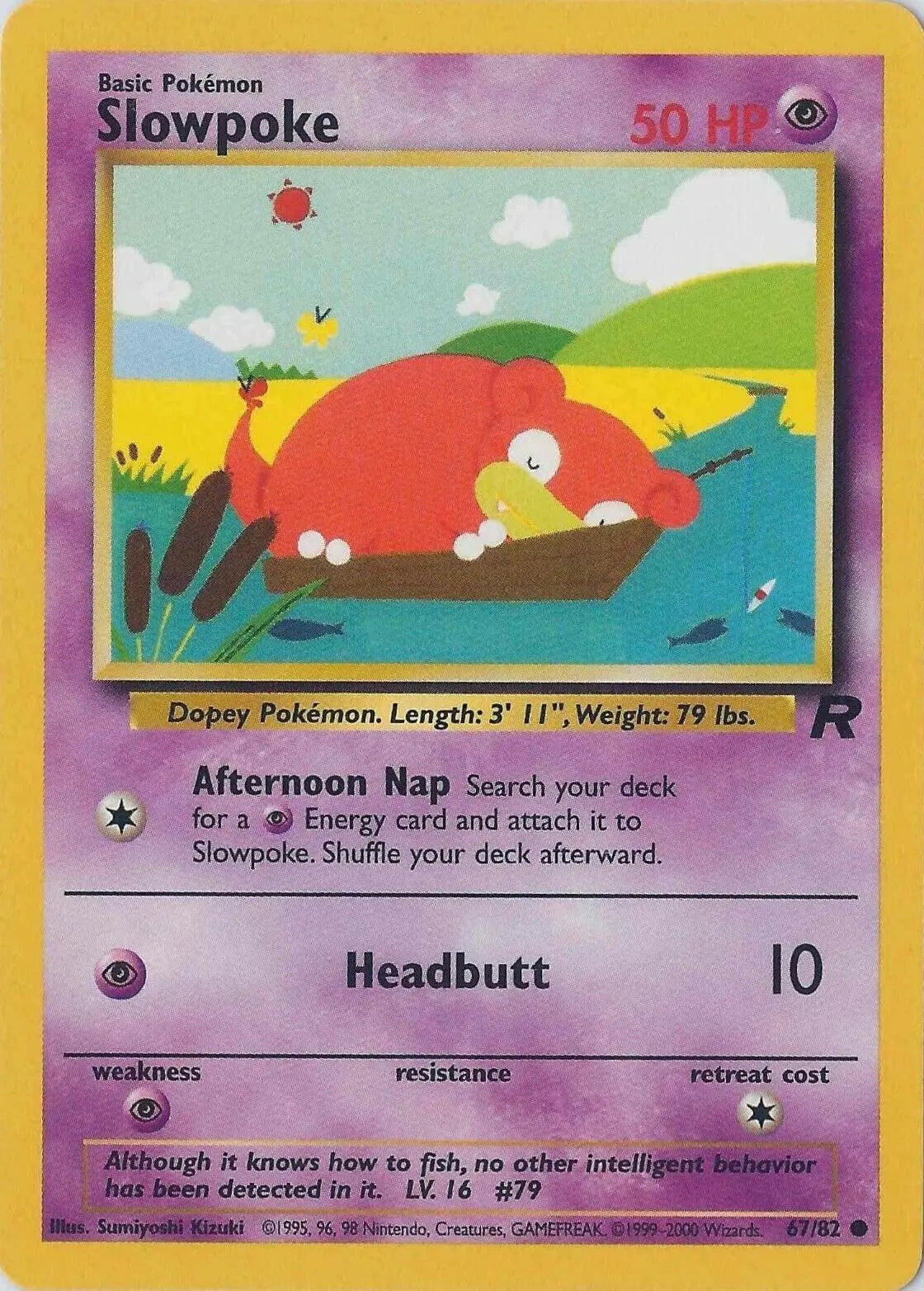 Slowpoke 067  - Unlimited Team Rocket - Common Team Rocket Pokemon Single  Squirtle Squad Card Shop.