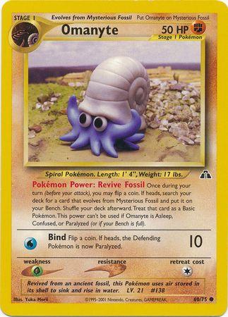 Omanyte 060  - Unlimited Neo Discovery - Common Neo Discovery Pokemon Single  Squirtle Squad Card Shop.