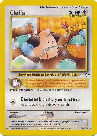 Cleffa 020  - Unlimited Neo Genesis - Rare Neo Genesis Pokemon Single  Squirtle Squad Card Shop.