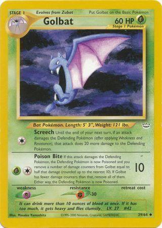 Golbat 029  - Unlimited Neo Revelation - Uncommon Neo Revelation Pokemon Single  Squirtle Squad Card Shop.