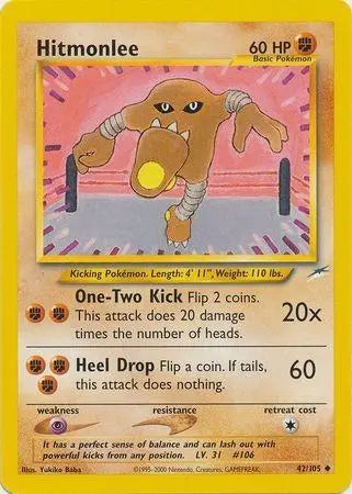 Hitmonlee 042  - Unlimited Neo Destiny - Uncommon Neo Destiny Pokemon Single  Squirtle Squad Card Shop.
