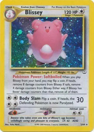 Blissey/64  - Unlimited Holofoil Neo Revelation - Holo Rare Neo Revelation Pokemon Single  Squirtle Squad Card Shop.