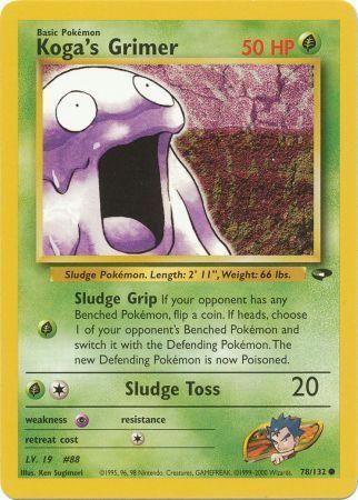 Koga's Grimer 078  - Unlimited Gym Challenge - Common Gym Challenge Pokemon Single  Squirtle Squad Card Shop.