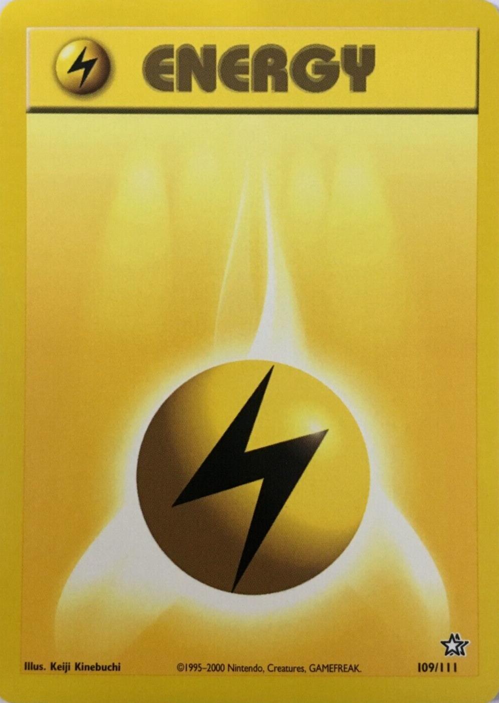 Lightning Energy 109  - Unlimited Neo Genesis - Common Neo Genesis Pokemon Single  Squirtle Squad Card Shop.