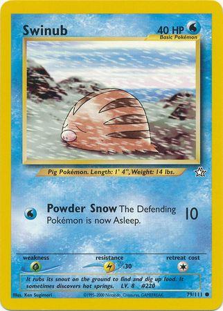 Swinub 079  - Unlimited Neo Genesis - Common Neo Genesis Pokemon Single  Squirtle Squad Card Shop.