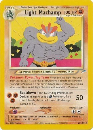 Light Machamp 025  - Unlimited Neo Destiny - Rare Neo Destiny Pokemon Single  Squirtle Squad Card Shop.
