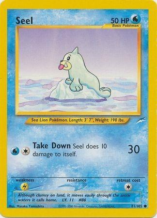 Seel 081  - Unlimited Neo Destiny - Common Neo Destiny Pokemon Single  Squirtle Squad Card Shop.
