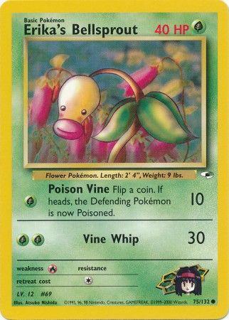 Erika's Bellsprout (75) (75) 075  - Unlimited Gym Heroes - Common Gym Heroes Pokemon Single  Squirtle Squad Card Shop.