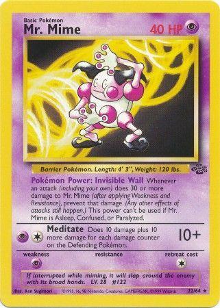 Mr. Mime 2/64 Jungle Ulimited Rare Pokemon Card