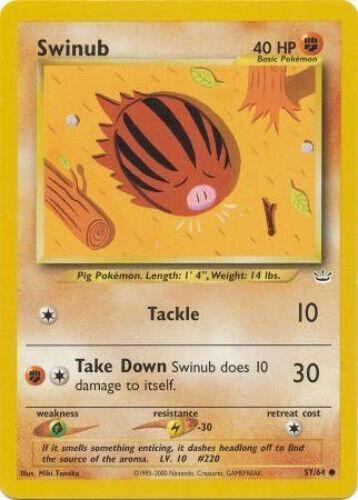 Swinub 057  - Unlimited Neo Revelation - Common Neo Revelation Pokemon Single  Squirtle Squad Card Shop.