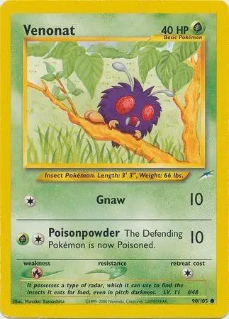 Venonat 090  - Unlimited Neo Destiny - Common Neo Destiny Pokemon Single  Squirtle Squad Card Shop.