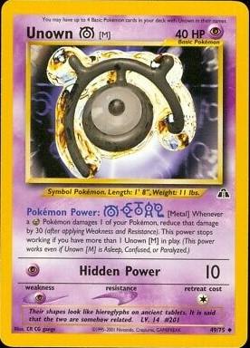 Unown [M] 049  - Unlimited Neo Discovery - Uncommon Neo Discovery Pokemon Single  Squirtle Squad Card Shop.
