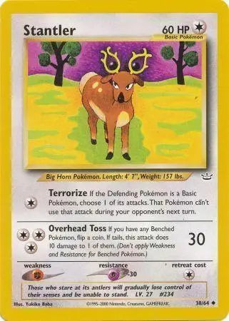 Stantler 038  - Unlimited Neo Revelation - Uncommon Neo Revelation Pokemon Single  Squirtle Squad Card Shop.