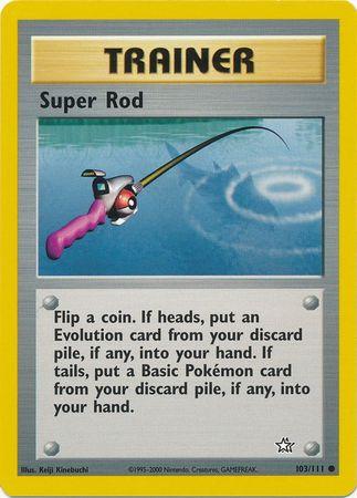 Super Rod 103  - Unlimited Neo Genesis - Common Neo Genesis Pokemon Single  Squirtle Squad Card Shop.