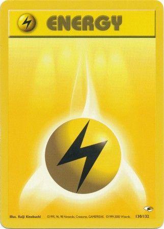 Lightning Energy 130  - Unlimited Gym Heroes - Common Gym Heroes Pokemon Single  Squirtle Squad Card Shop.