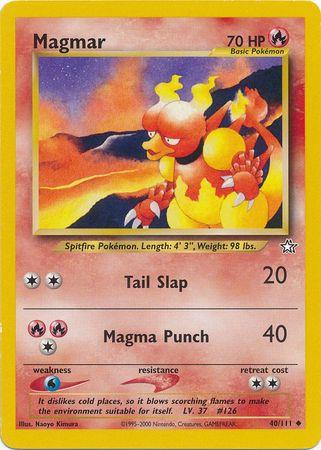 Magmar 040  - Unlimited Neo Genesis - Uncommon Neo Genesis Pokemon Single  Squirtle Squad Card Shop.