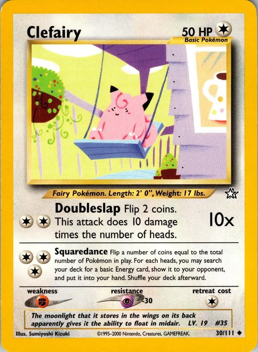 Clefairy 030  - Unlimited Neo Genesis - Uncommon Neo Genesis Pokemon Single  Squirtle Squad Card Shop.