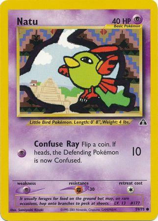 Natu 059  - Unlimited Neo Discovery - Common Neo Discovery Pokemon Single  Squirtle Squad Card Shop.