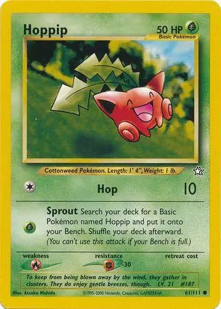 Hoppip 061  - Unlimited Neo Genesis - Common Neo Genesis Pokemon Single  Squirtle Squad Card Shop.