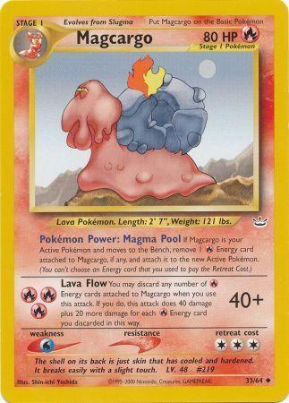 Magcargo 033  - Unlimited Neo Revelation - Uncommon Neo Revelation Pokemon Single  Squirtle Squad Card Shop.