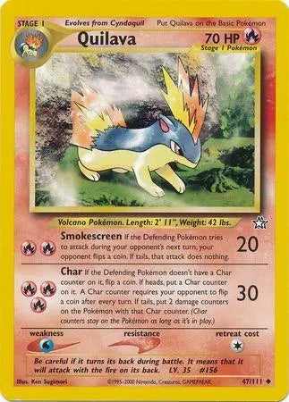 Quilava (47) (47) 047  - Unlimited Neo Genesis - Uncommon Neo Genesis Pokemon Single  Squirtle Squad Card Shop.
