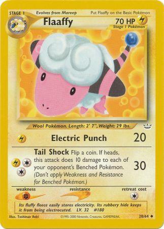Flaaffy 028  - Unlimited Neo Revelation - Uncommon Neo Revelation Pokemon Single  Squirtle Squad Card Shop.
