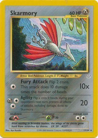 Skarmory 023  - Unlimited Neo Revelation - Rare Neo Revelation Pokemon Single  Squirtle Squad Card Shop.