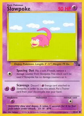 Slowpoke 055/62 - Fossil Unlimited - Uncommon Pokémon Card Fossil Pokemon Single  Squirtle Squad Card Shop.