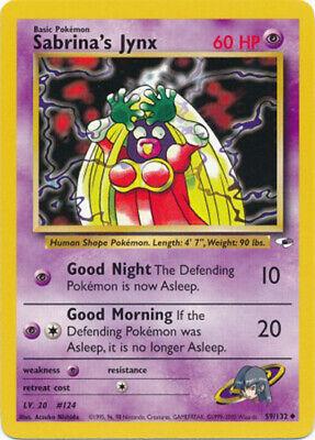 Sabrina's Jynx 059  - Unlimited Gym Heroes - Uncommon Gym Heroes Pokemon Single  Squirtle Squad Card Shop.