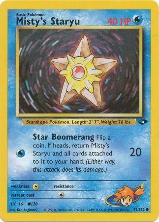 Misty's Staryu 092  - Unlimited Gym Challenge - Common Gym Challenge Pokemon Single  Squirtle Squad Card Shop.