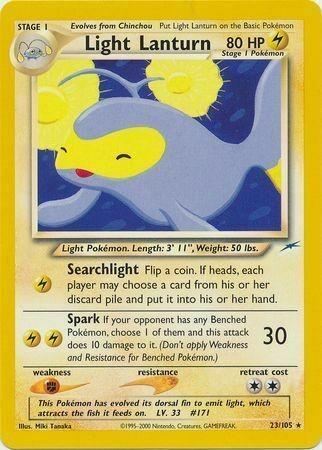Light Lanturn/105  - Unlimited Neo Destiny - Rare Neo Destiny Pokemon Single  Squirtle Squad Card Shop.