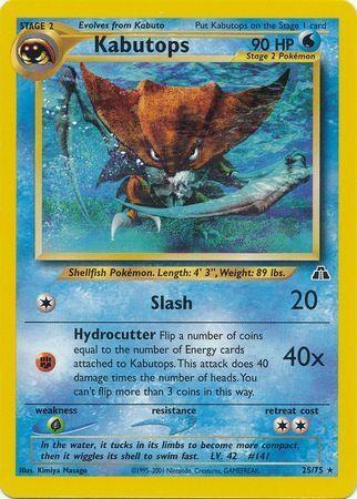 Kabutops (25) (25) 025  - Unlimited Neo Discovery - Rare Neo Discovery Pokemon Single  Squirtle Squad Card Shop.