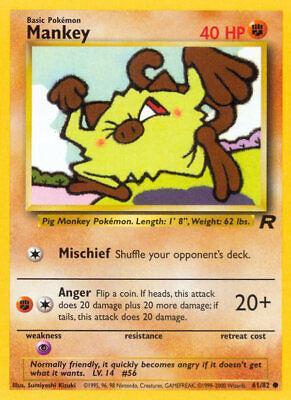 Mankey 061  - Unlimited Team Rocket - Common Team Rocket Pokemon Single  Squirtle Squad Card Shop.